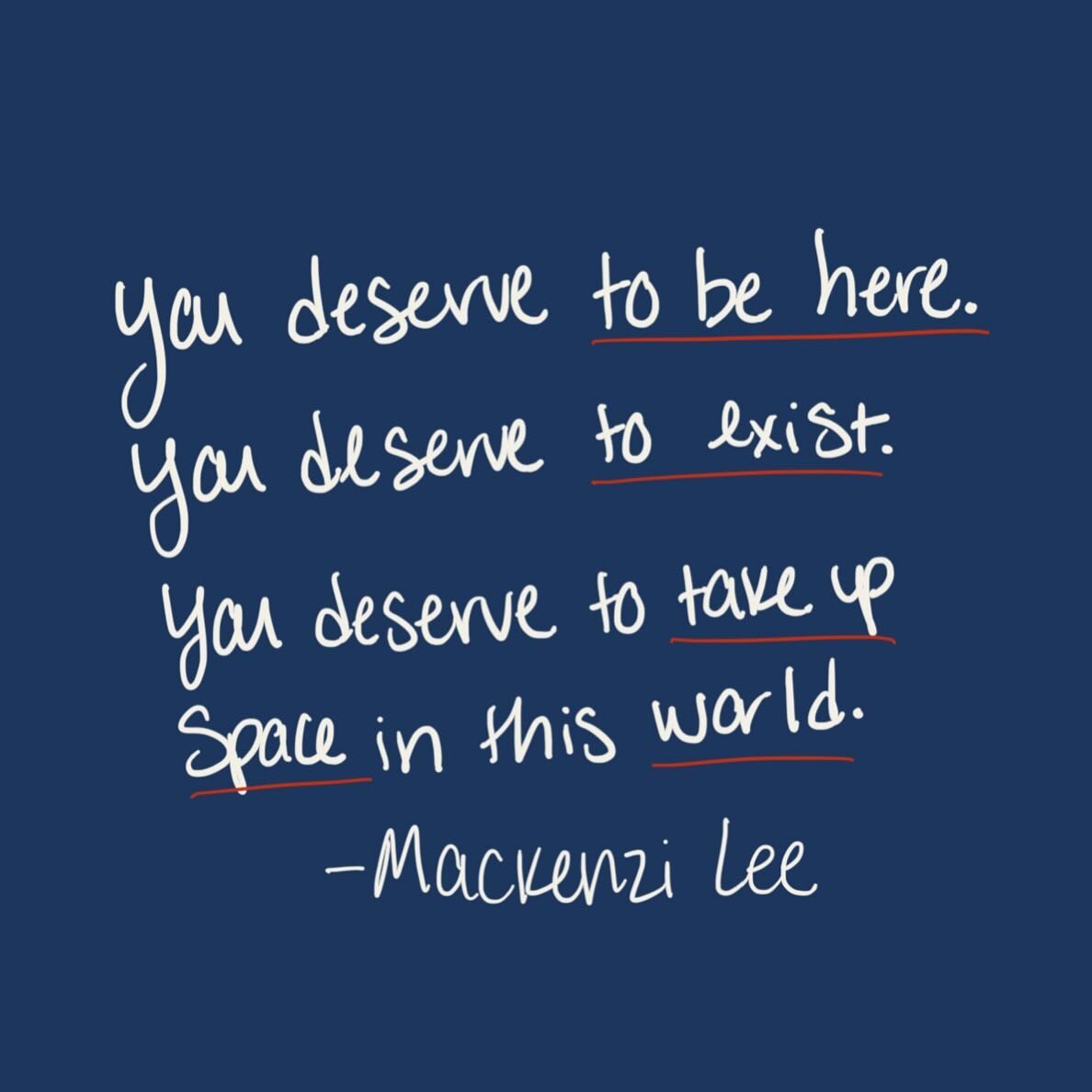 In case you doubted yourself, here&rsquo;s your reminder that you deserve to be here.

Tag a BFF who needs to hear this!