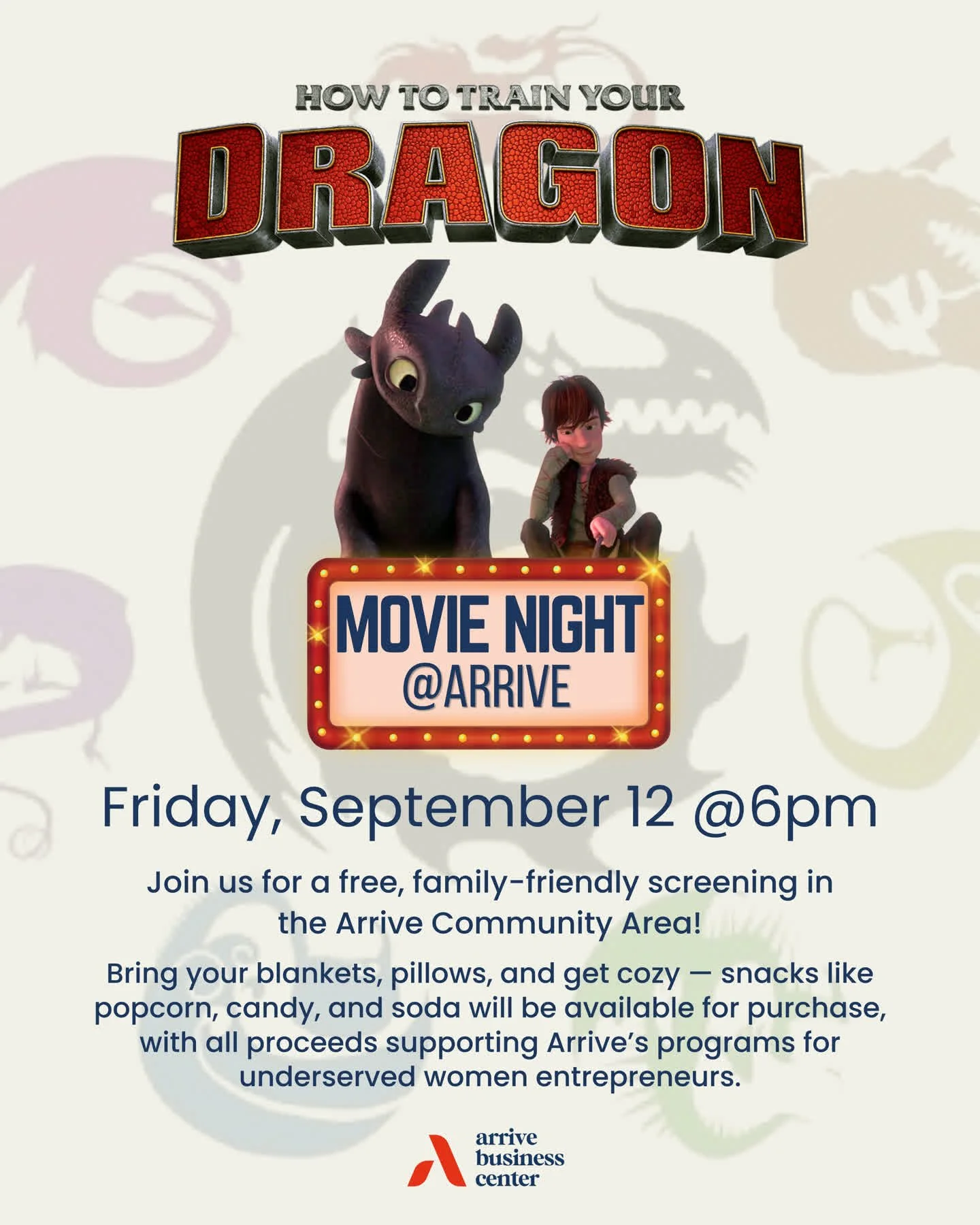 Free movie night = instant plans made. Join us in the Arrive Community Area on Friday, September 12 at 6 PM for a cozy, family-friendly screening. Bring your blankets and pillows, settle in with your favorite people, and enjoy an evening that's all a