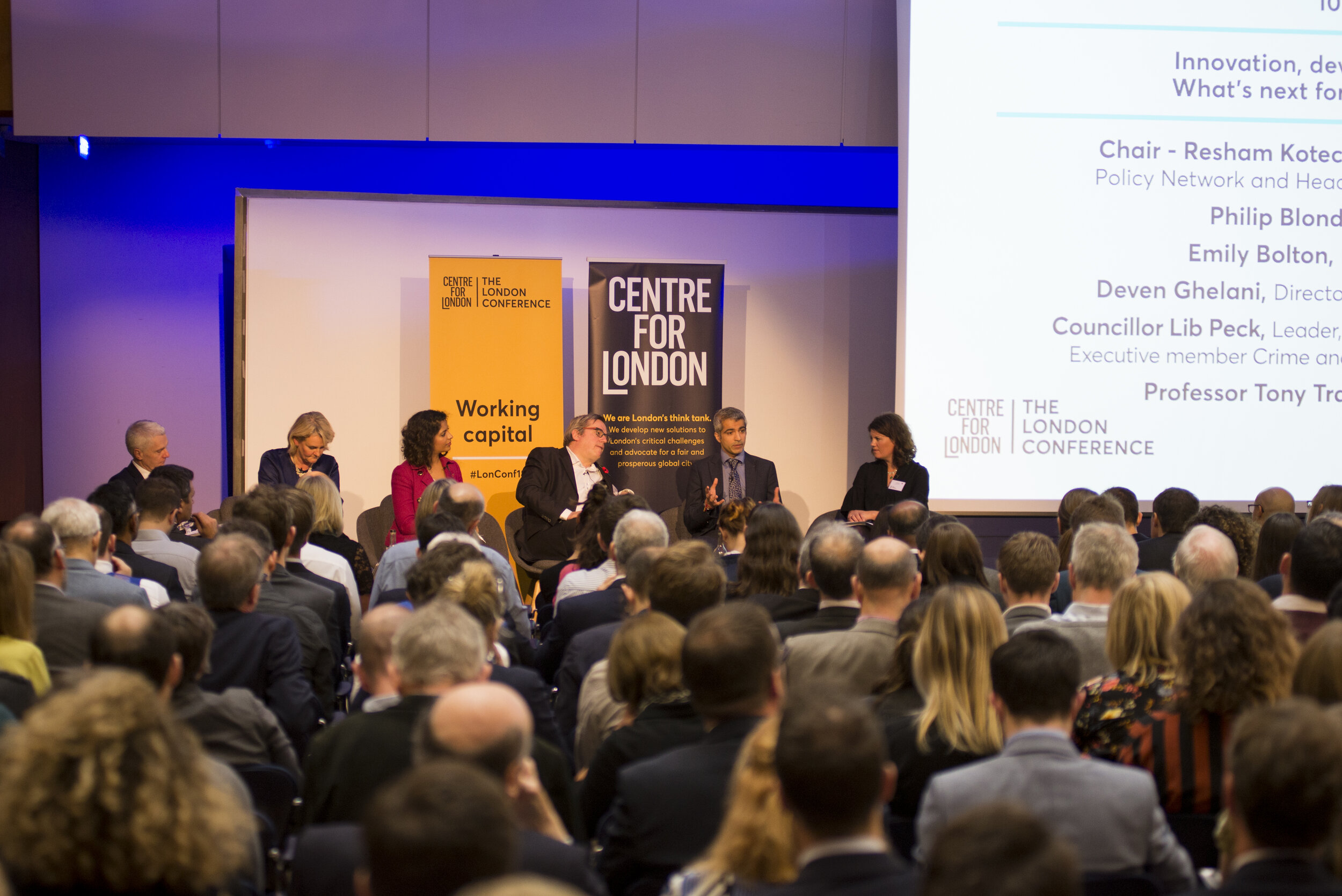 Panel at the Centre for London's Conference, 2018