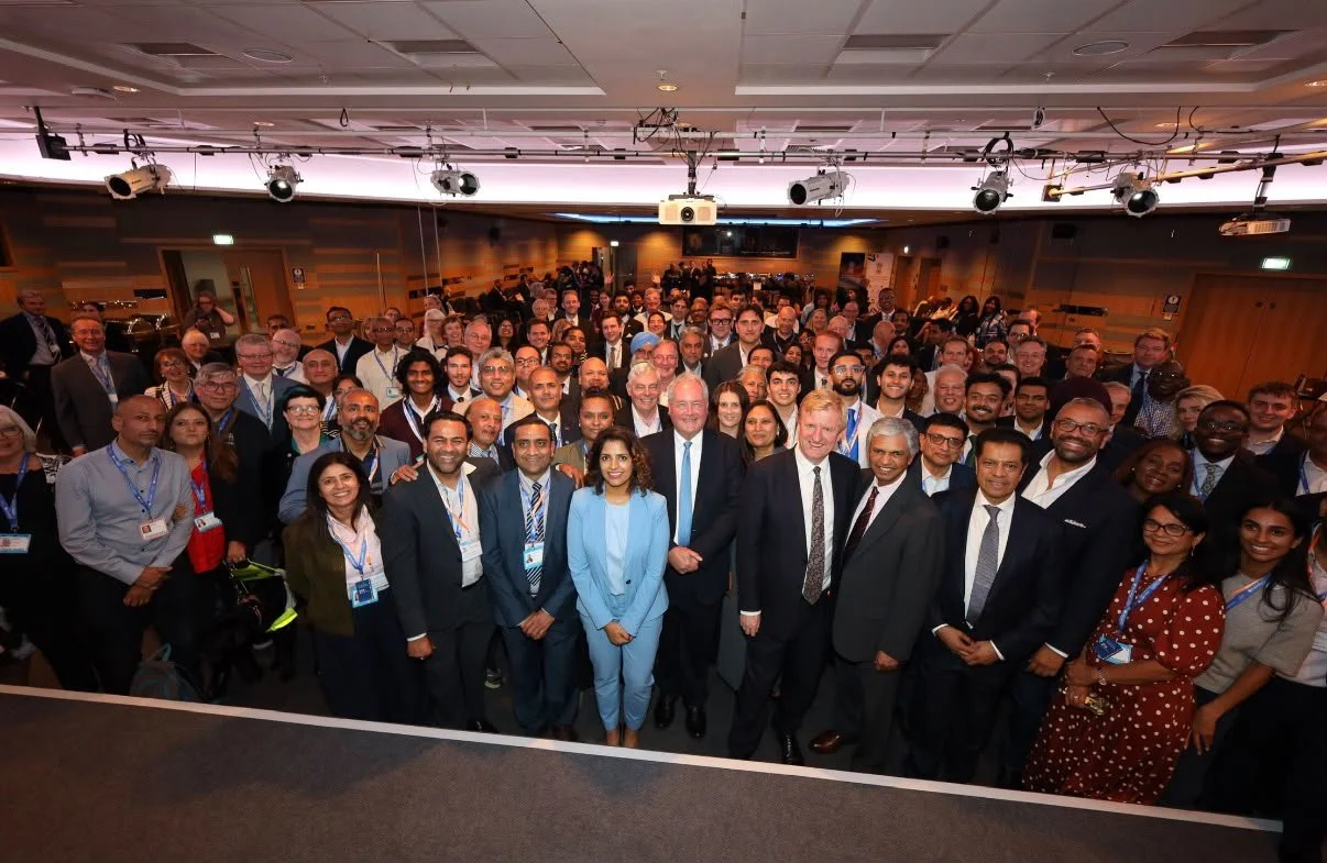 Resham Kotecha hosting the Conservative Friends of India reception at Conservative Party Conference with speakers and guests