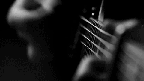 Playing a guitar