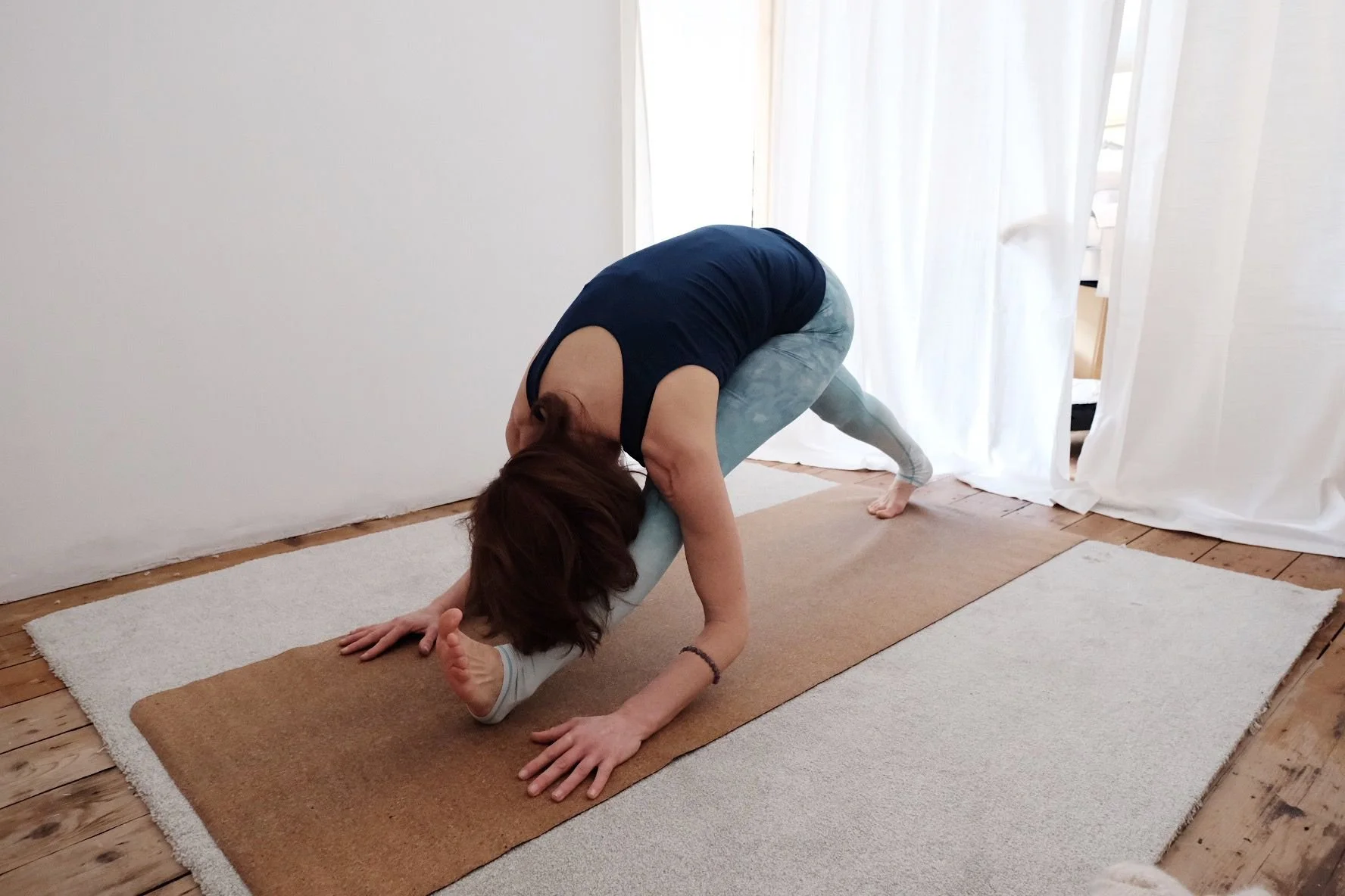 Kate teaching a private yoga class