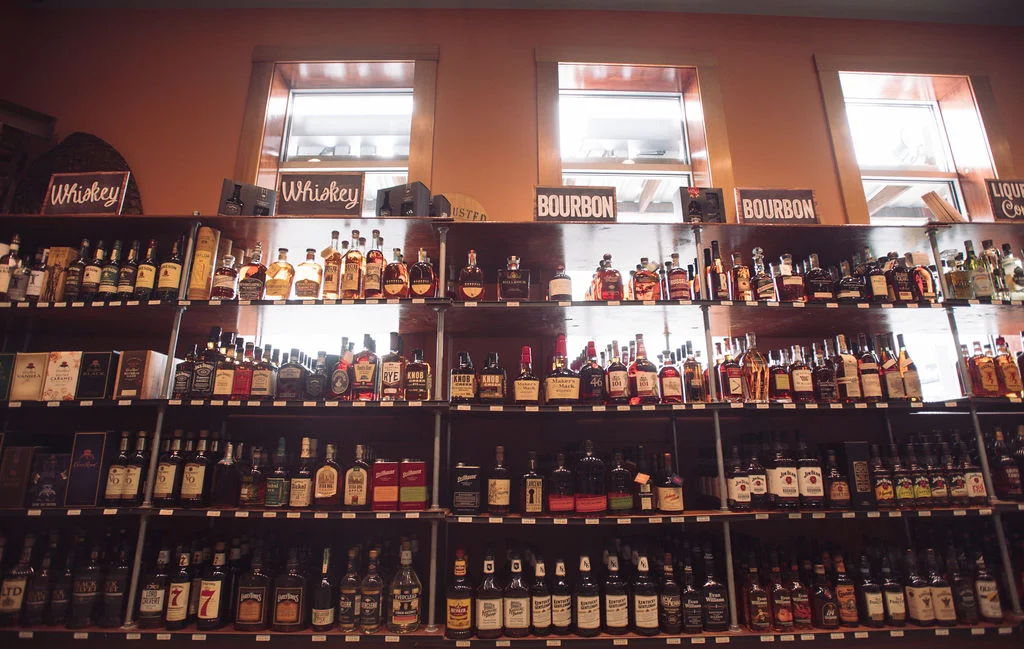 BEHOLD - The wall of whiskey & bourbon.