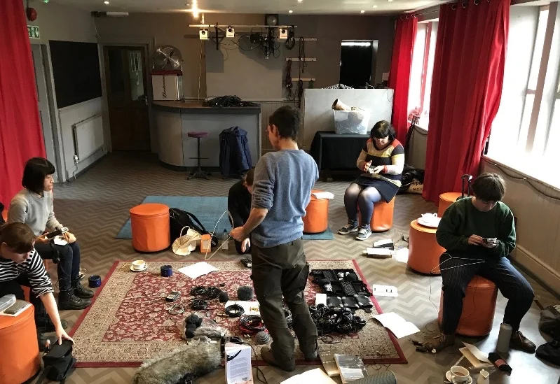 Getting our hands on the kit (Photo by Liz Dobson)