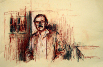  Description:   Self portrait of artist   Medium:   Pastel on paper   Dimensions:    H: 12 in   W: 18 in 