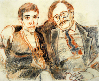   Description:   Portrait of Katherine and Bob   Medium:   Pastel on paper   Dimensions:    H: 14 in   W: 17 in 