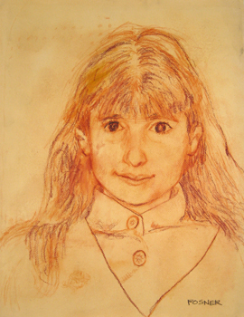   Description:   Portrait of girl   Medium:   Pastel on paper   Dimensions:    H: 20.5 in   W: 16 in 
