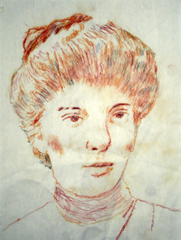   Description:   Portrait of woman   Medium:   Pastel on paper   Dimensions:    H: 14 in   W: 10.5 in 