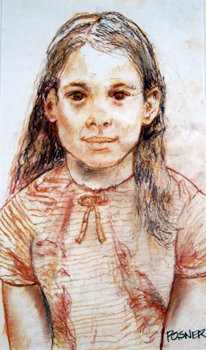   Description:  Daughter of the artist’s friend   Medium:  Pastel on paper   Dimensions:   H: 14.5 in W: 9 in 