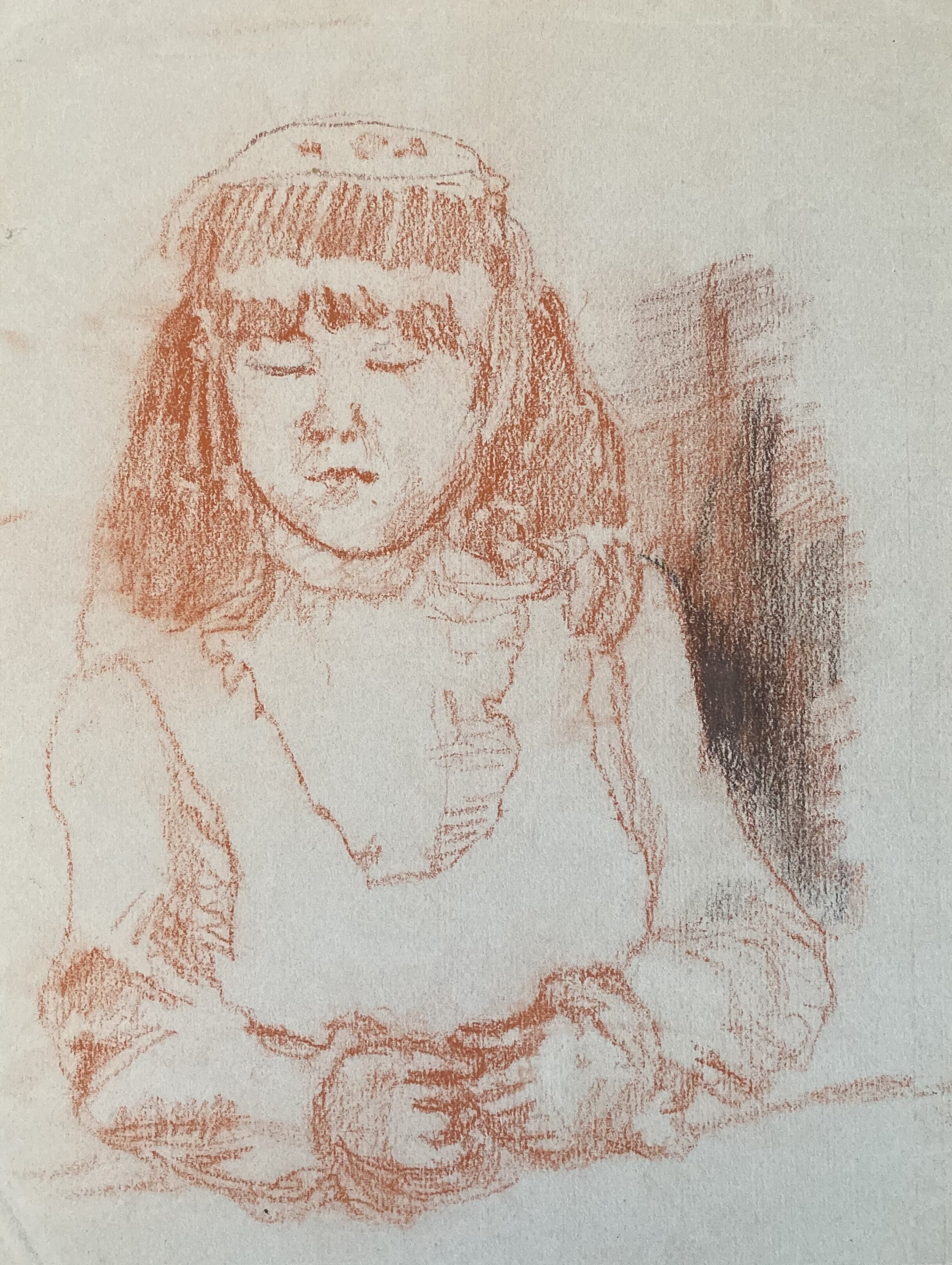   Description:   Portrait of girl   Medium:   Pastel on paper   Dimensions:    H: 13 in   W: 10 in 