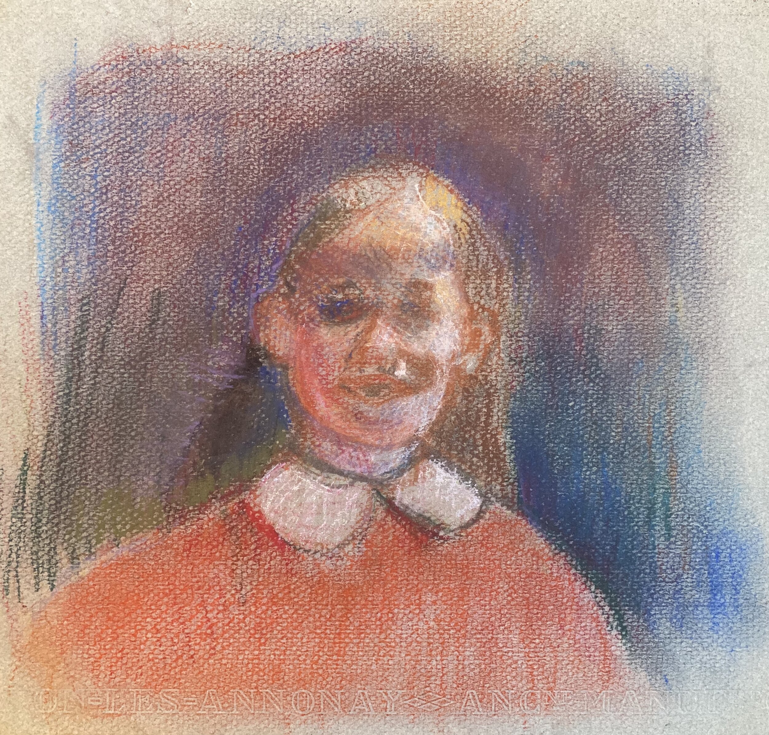   Description:   Portrait of girl   Medium:   Pastel on paper   Dimensions:    H: 10 in   W: 11 in 