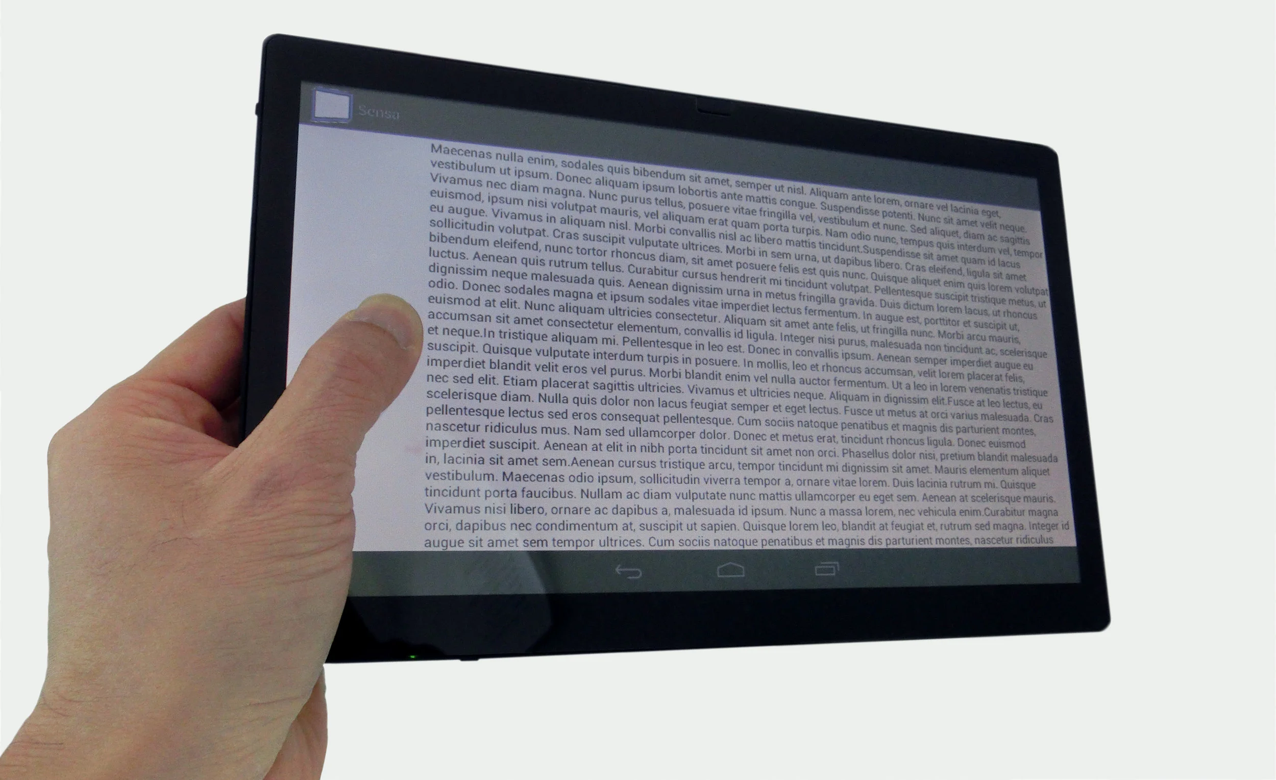 Block margin repositioning: Moves interactive elements completely out of the way of the gripping hand