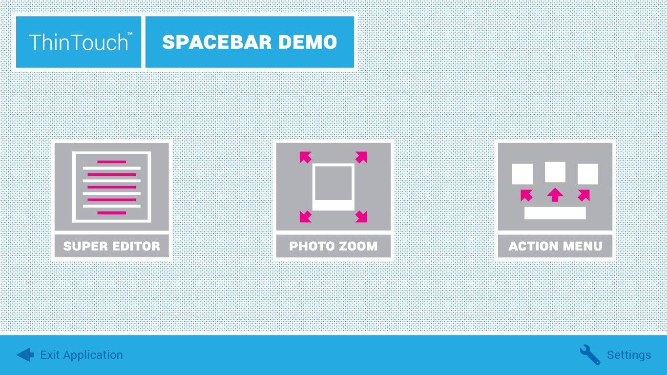 Original Thin Touch Spacebar demo, a precursor to the Smart Bar.