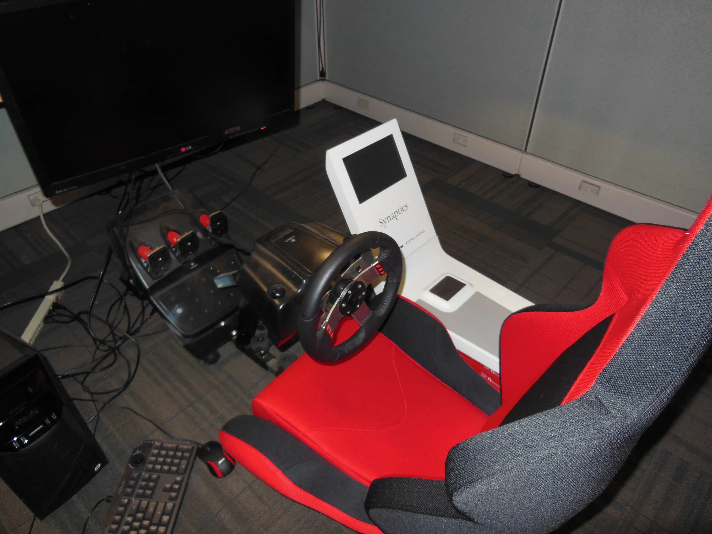 This is an early prototype of the user testing setup.