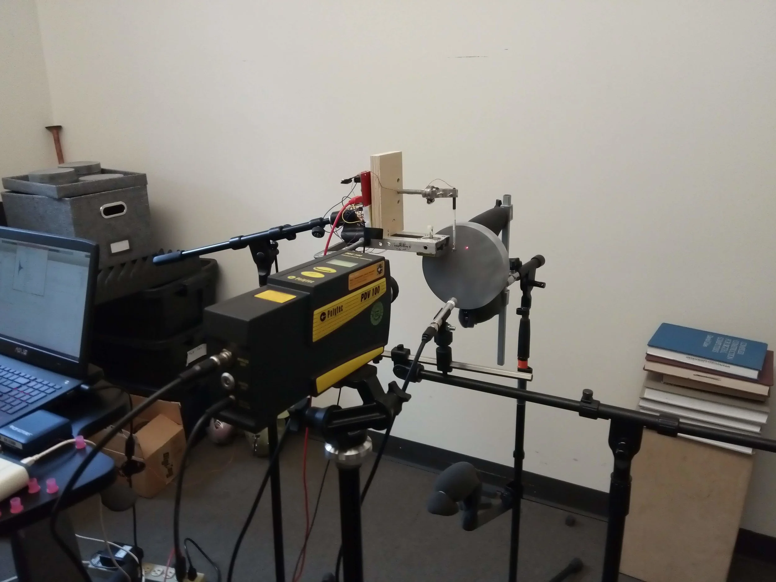 Gathering data from a 3D printed drum at CCRMA.