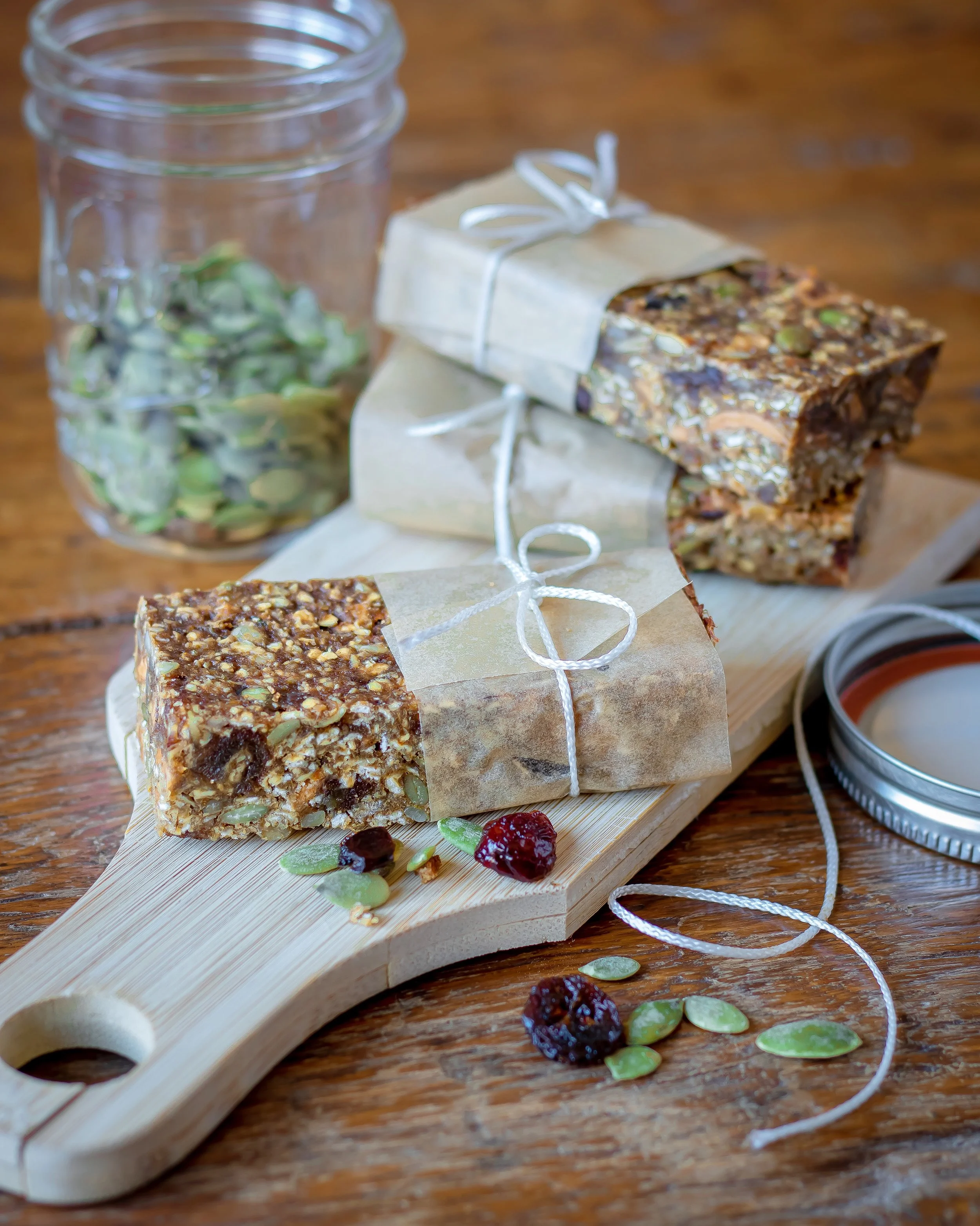food photography granola bar