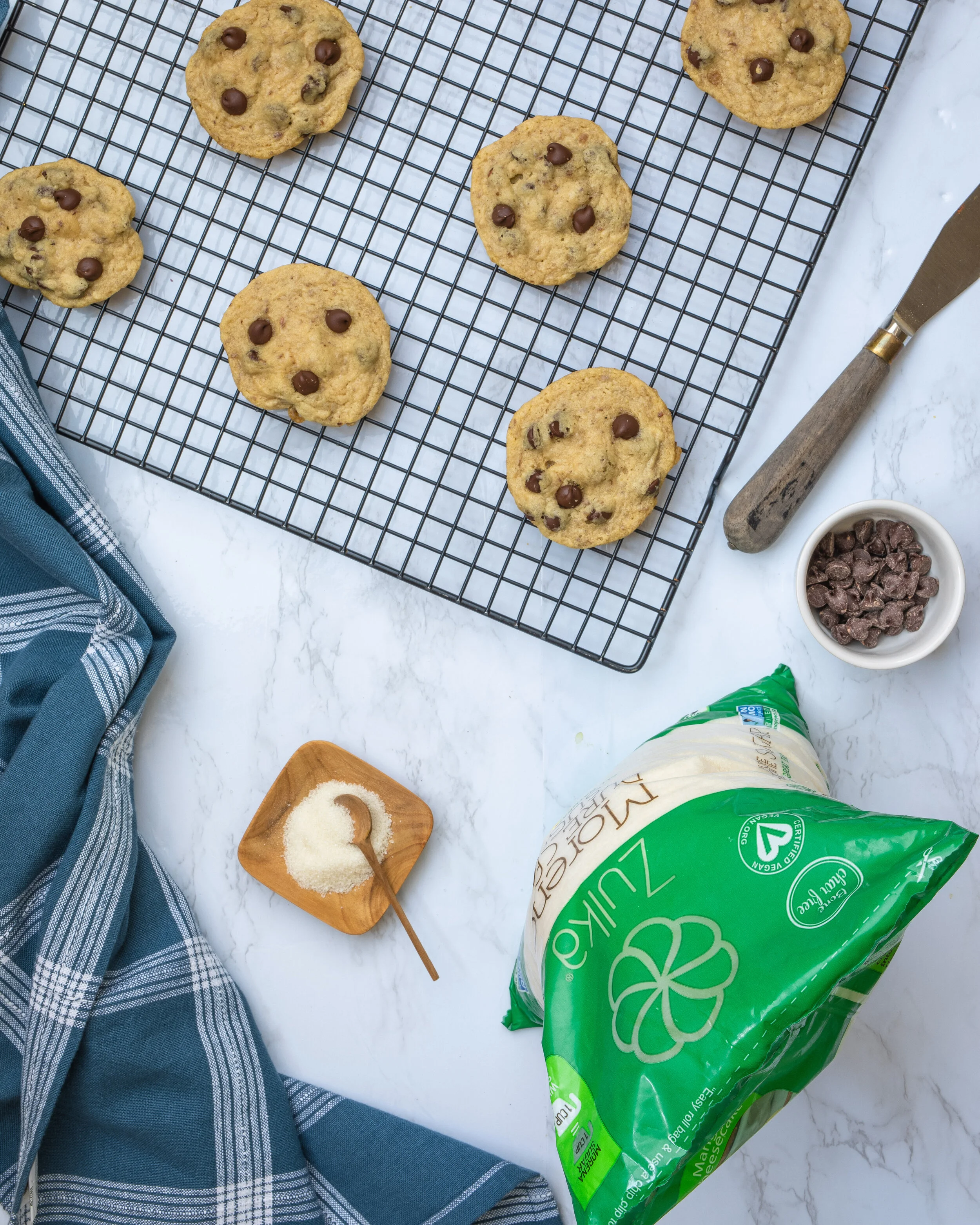 chocolate chip cookie product photography baking