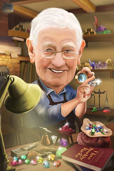 Gem Collector Caricature