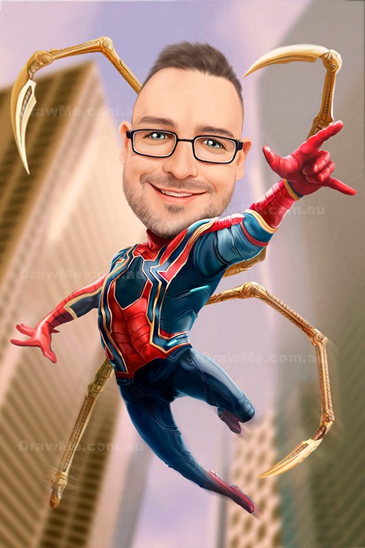 Superhero Caricature - spider