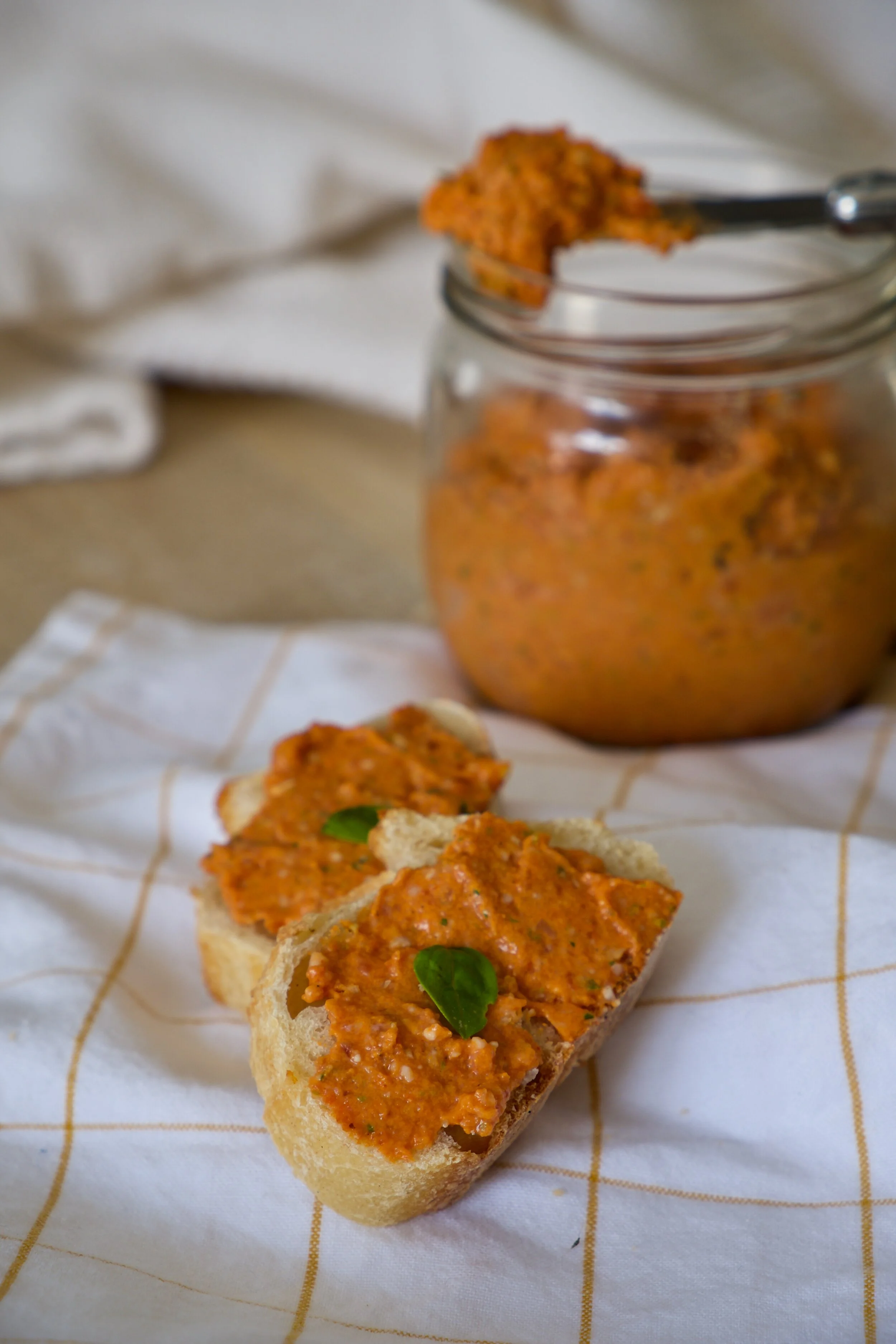 Tartinade chèvre et chorizo
