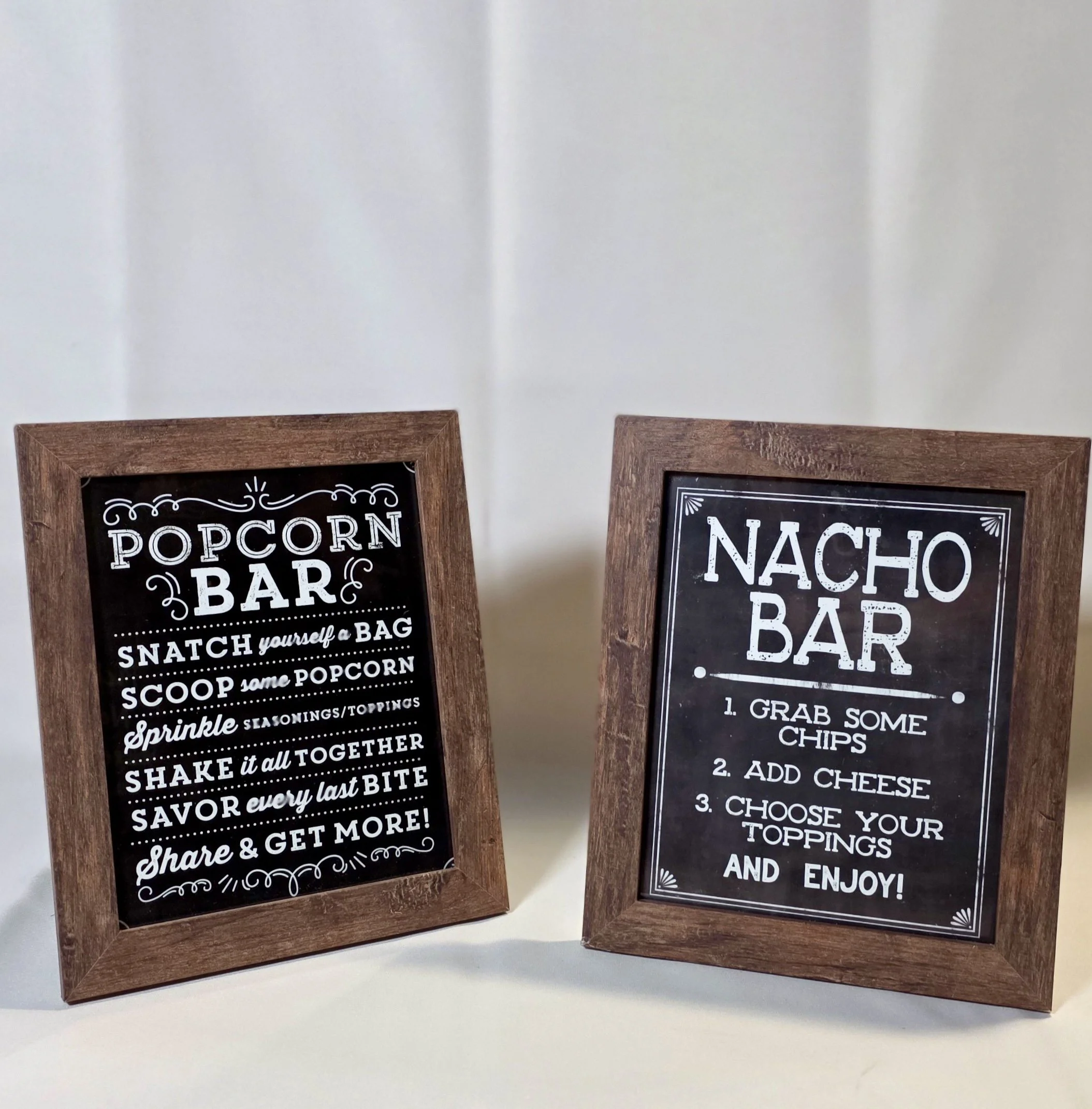 Popcorn & Nacho Bar Signs