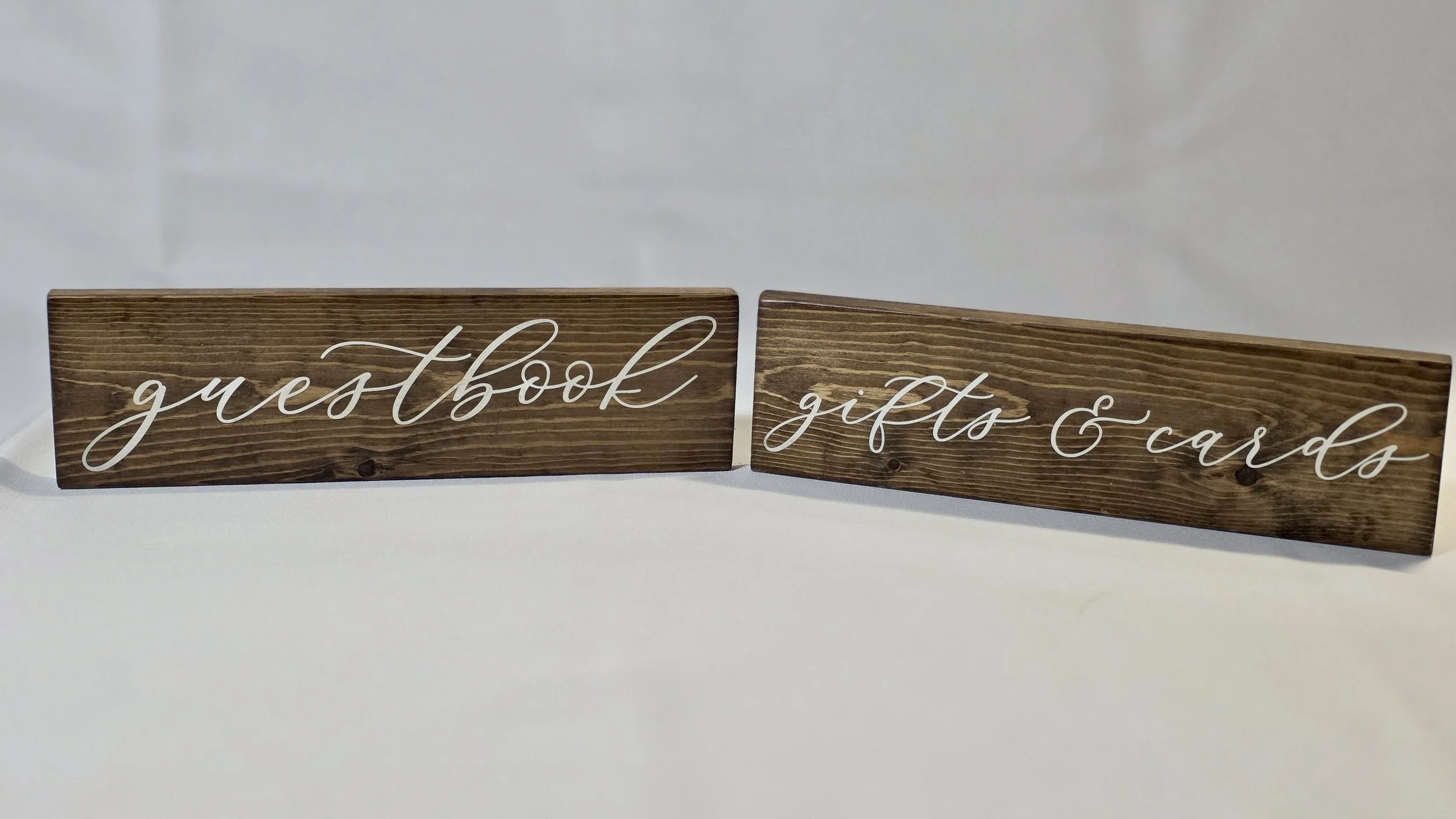 Rustic Wood Signs - “Guestbook” & “Gifts & Cards”