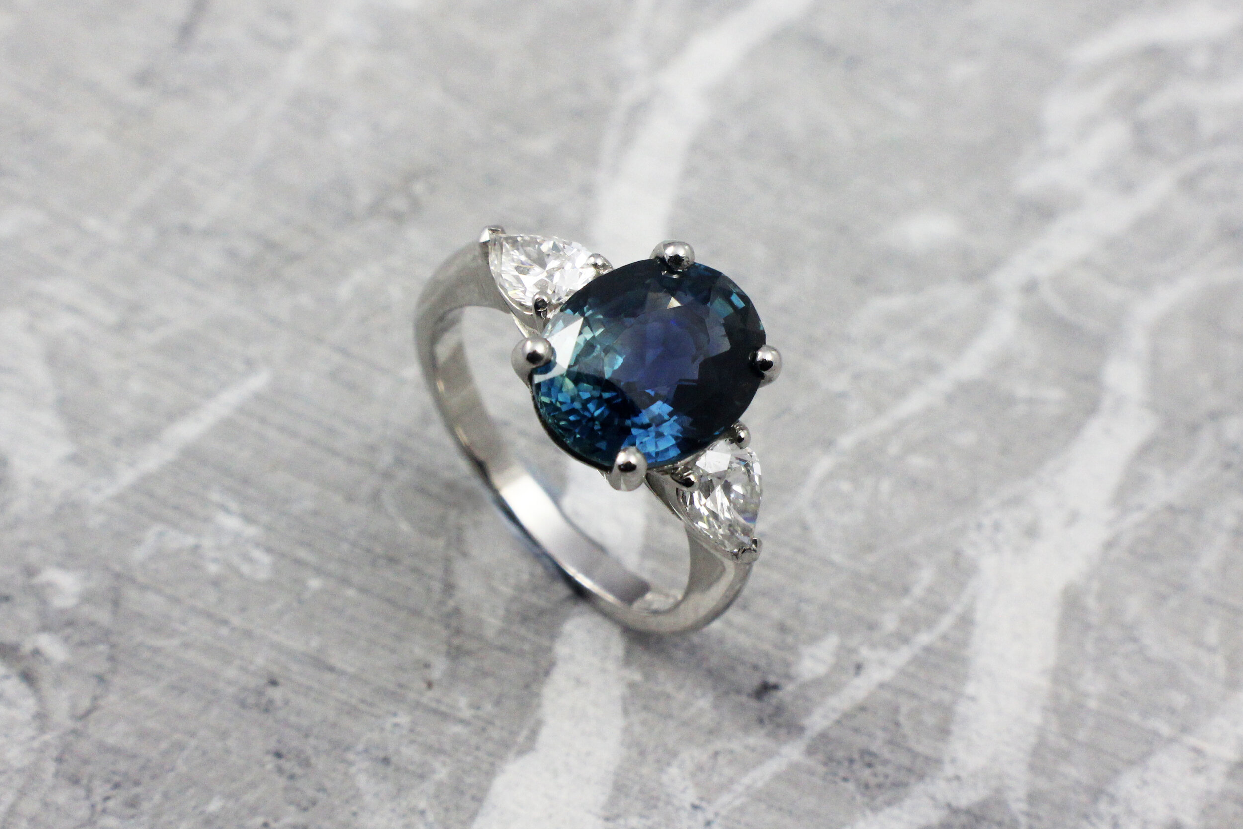 An Alternative to Teal Sapphire Engagement Rings | Simon Wright