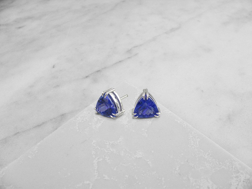 Taznzanite stud earrings