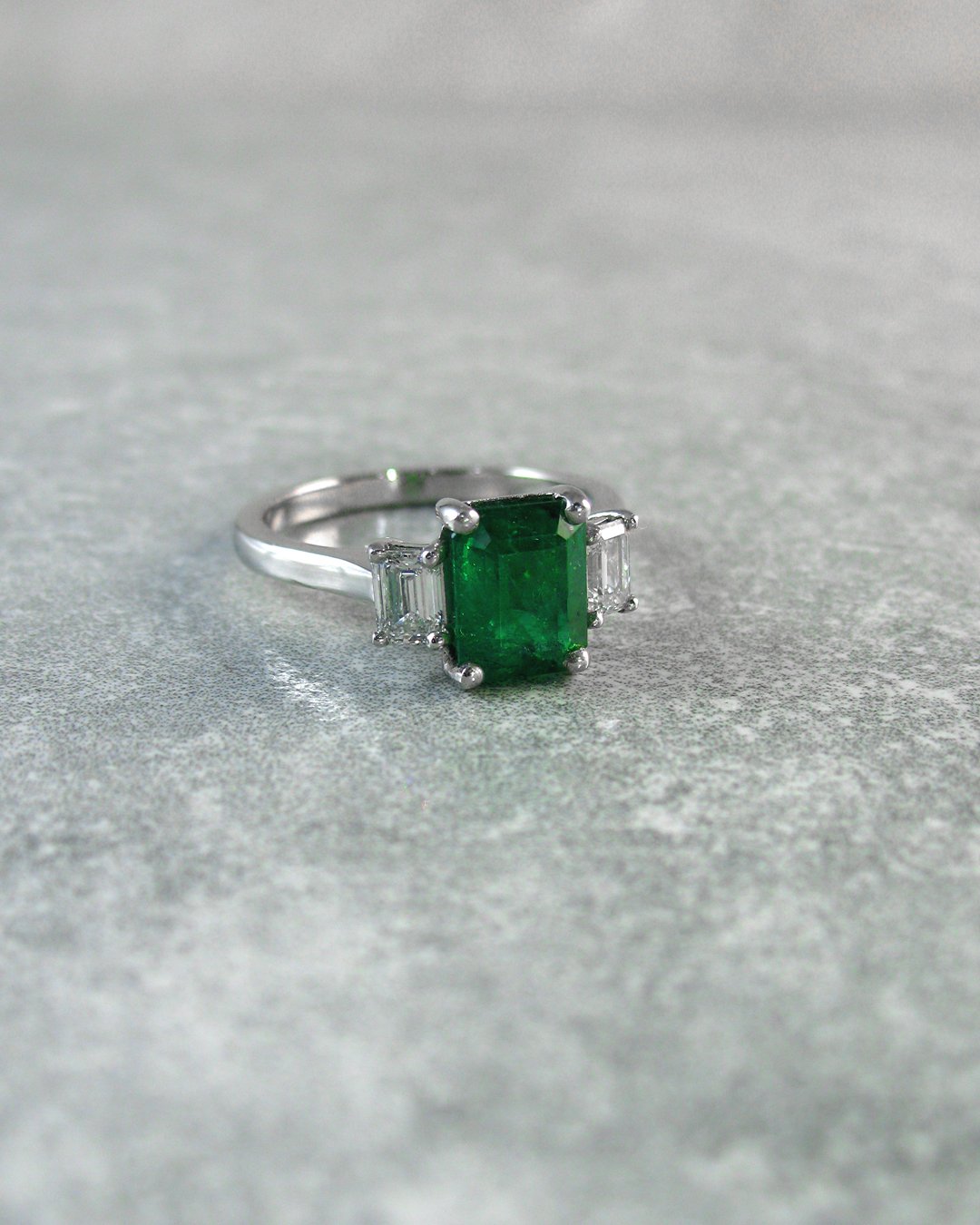 A classic emerald engagement ring