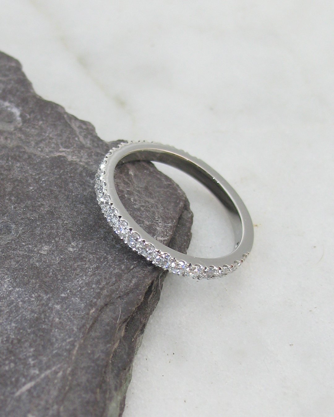 An elegant diamond eternity ring