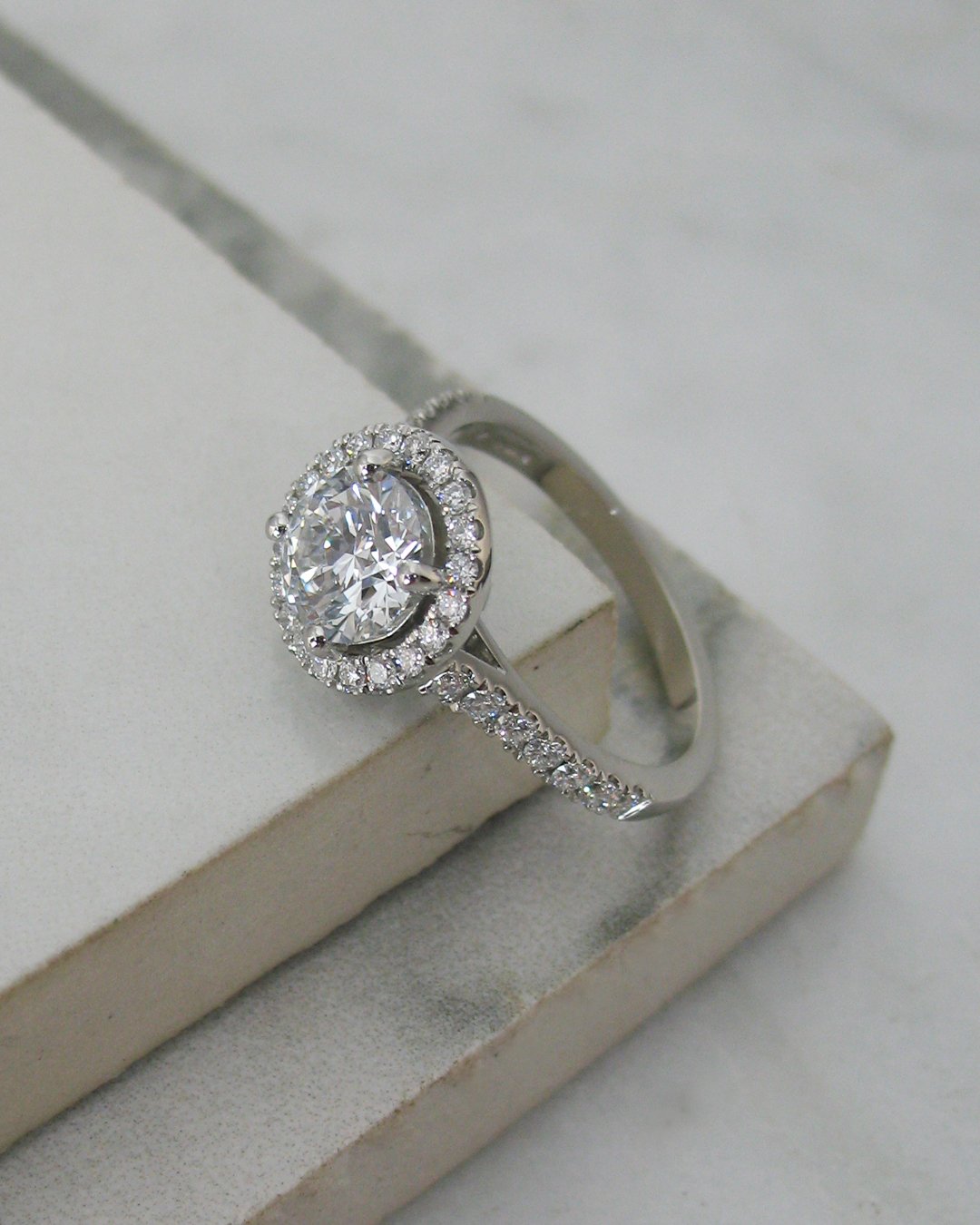 A bespoke Art Deco diamond engagement ring