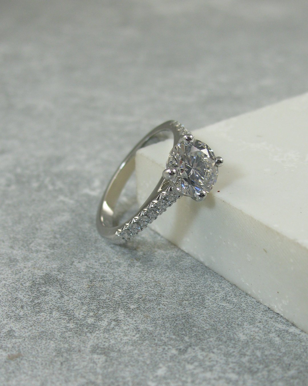A beautiful bespoke diamond engagement ring 
