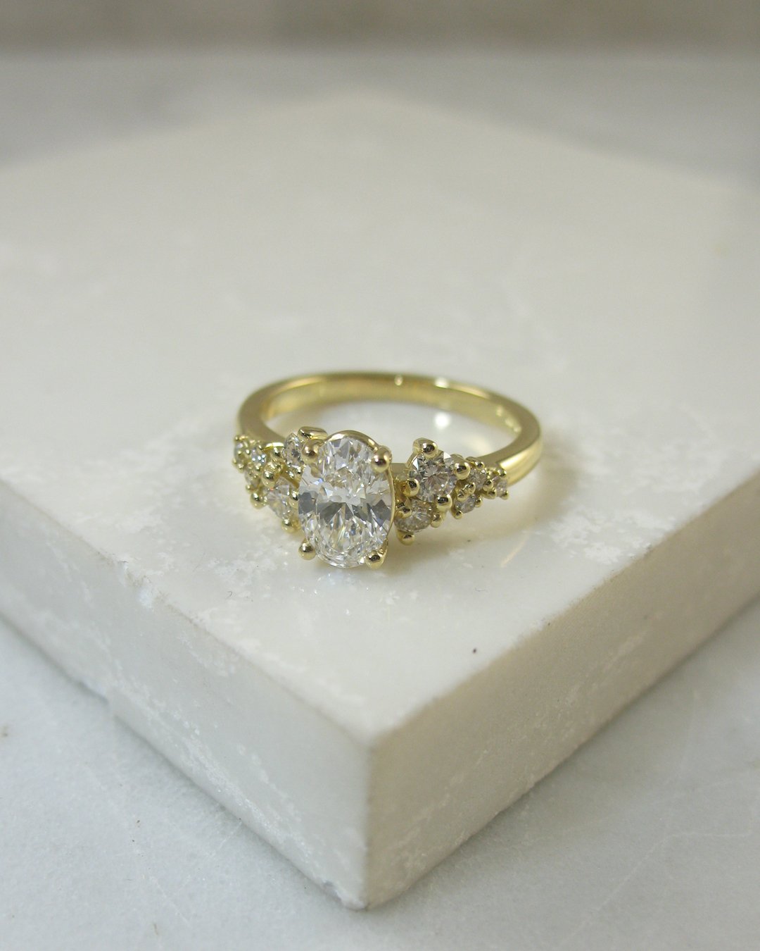 beautiful oval shaped diamond engagement ring