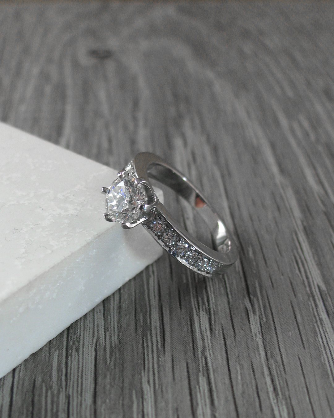 A classic six claw diamond engagement ring