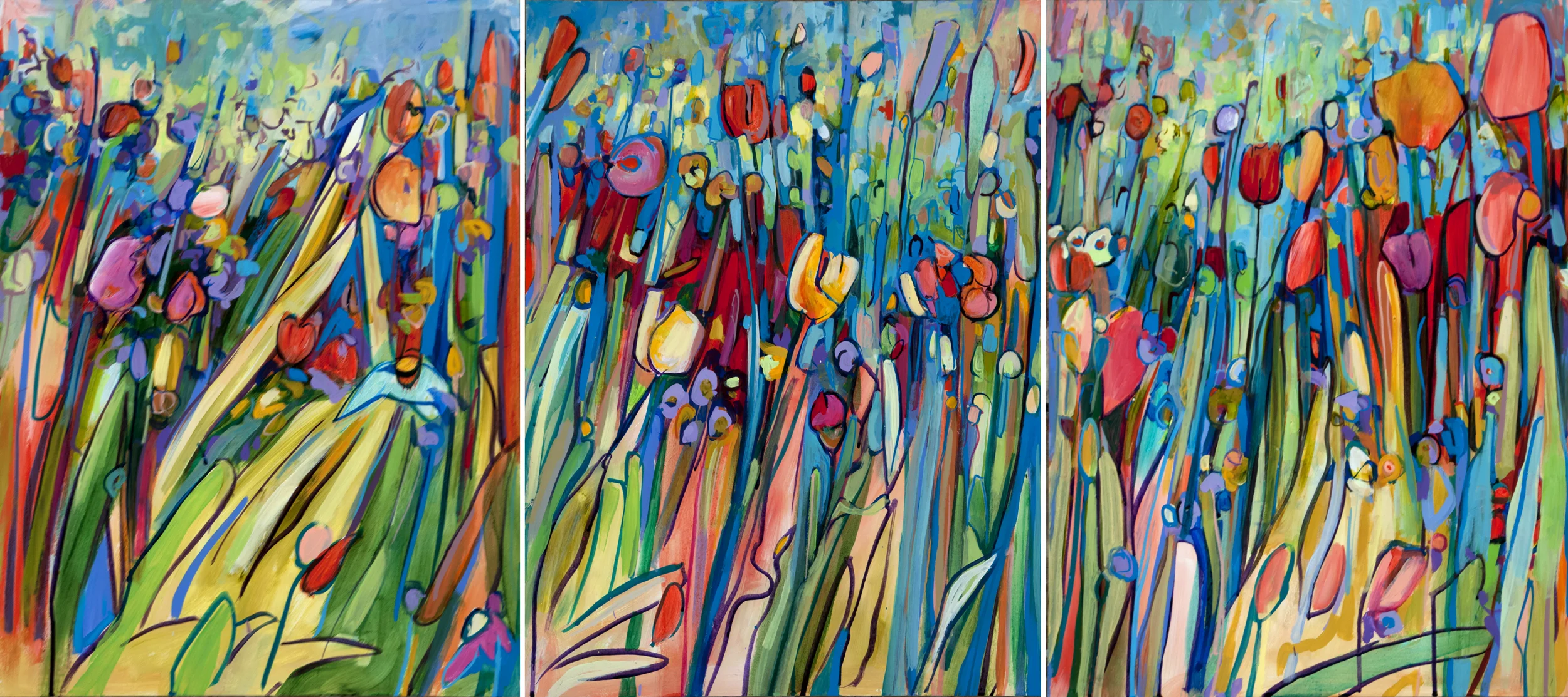 Floribunda Composite Triptych