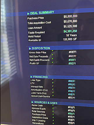 #REF! errors in every cell.