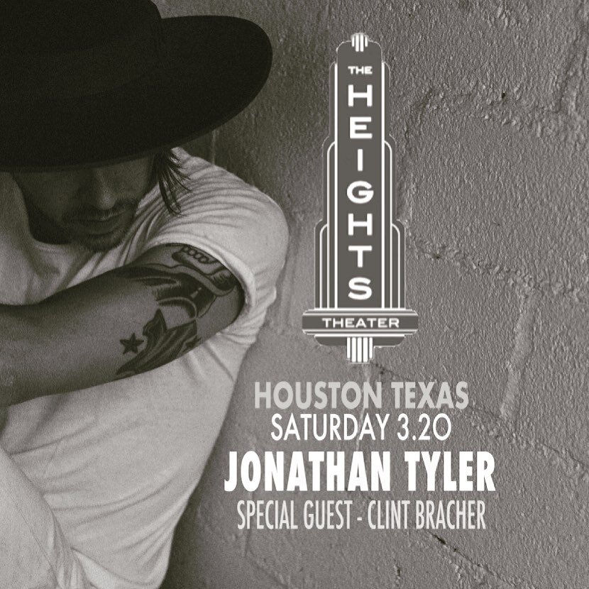 Houston - Saturday, March 20th with @juanathantyler - Join us at The Heights Theater Tickets available through @theheightstheater