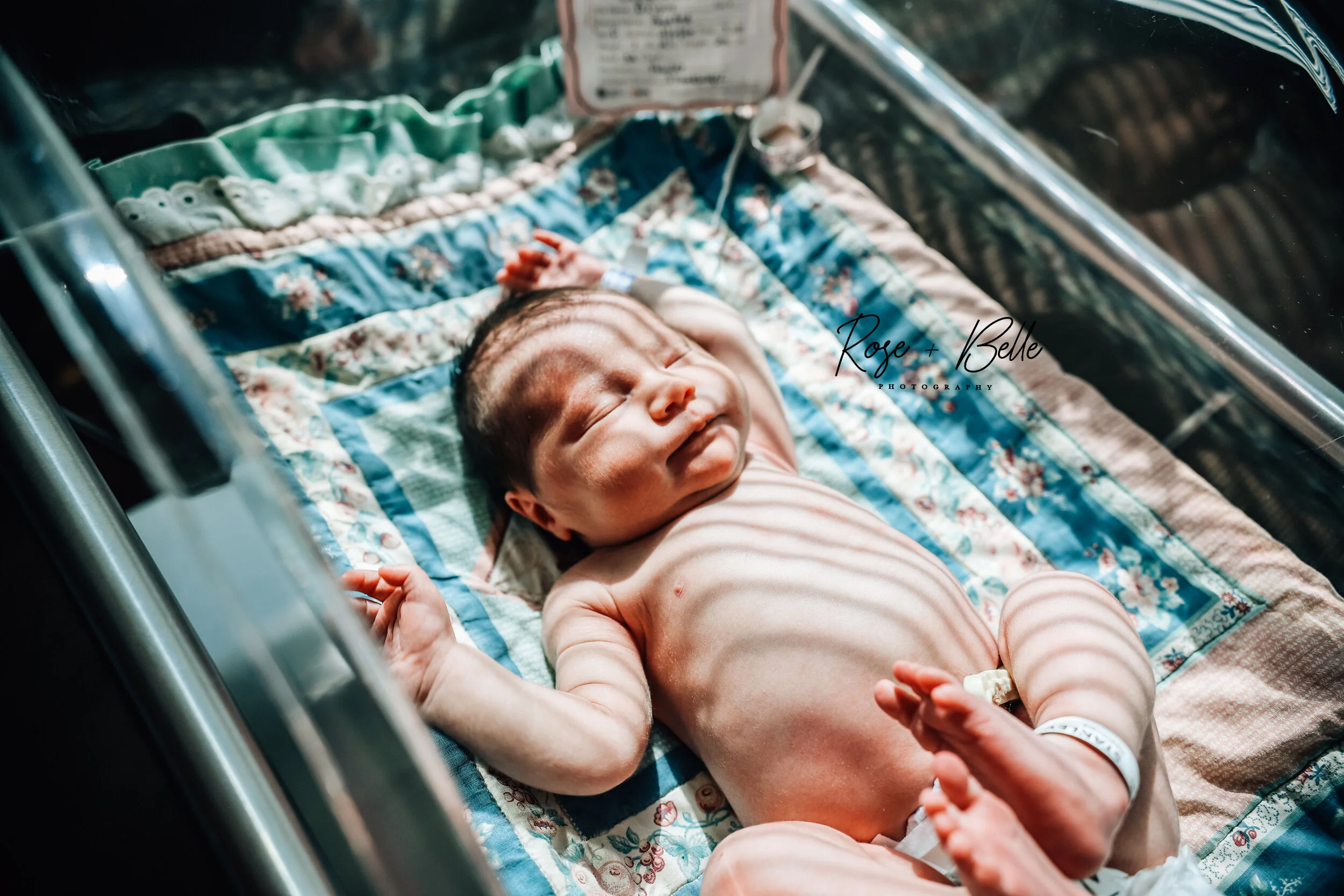 Sleepy double rainbow baby
