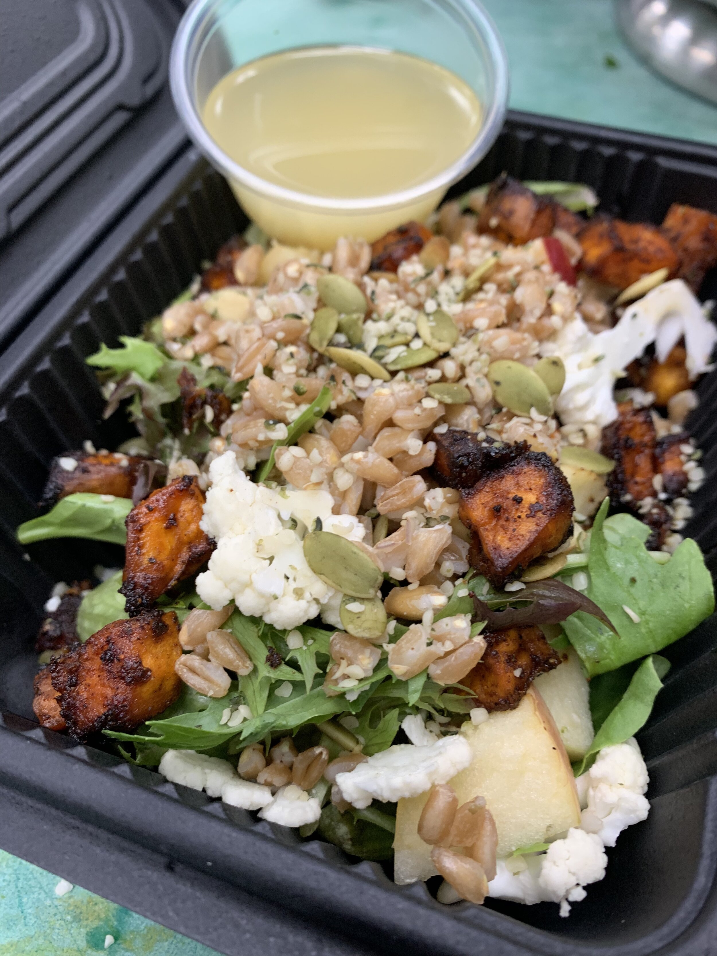 Roasted Sweet Potato and Farro Salad 