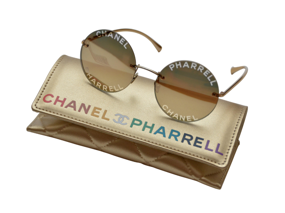 Chanel X Pharrell 14 Karat gold sunglasses — ShopThing