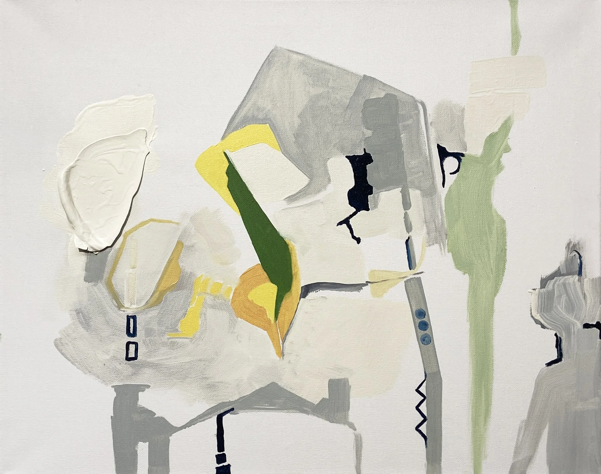 Reverb, 2023. Oil and latex on canvas, 17" x 21". 
