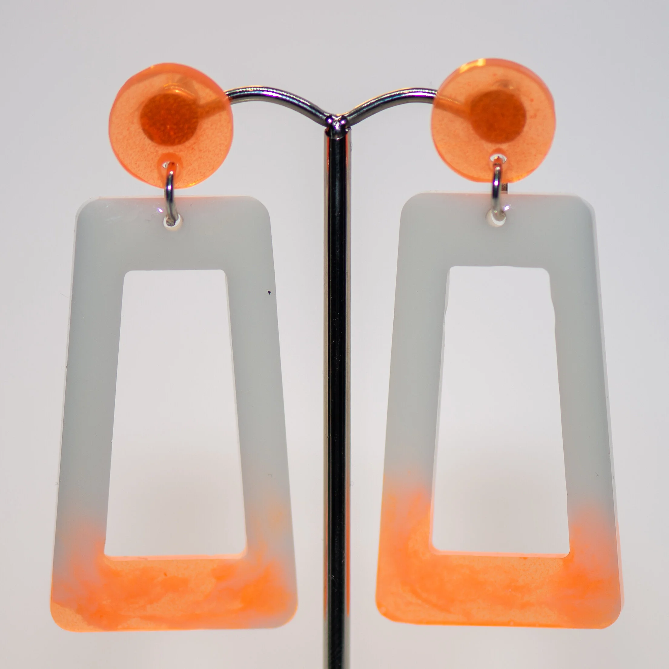 Pop Orange &amp; White | Block Edge