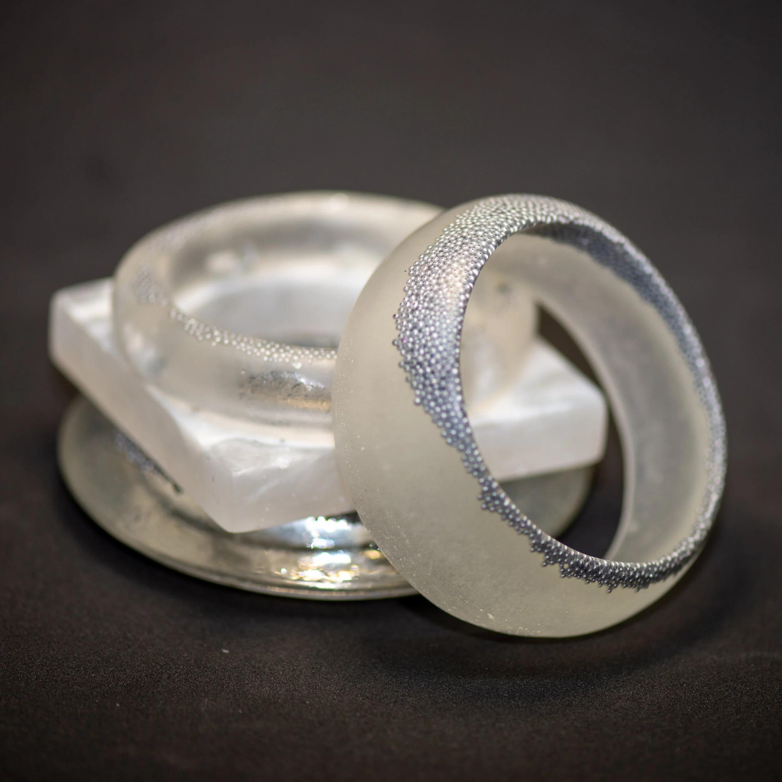 Silver Ball | Large Organic Bangle