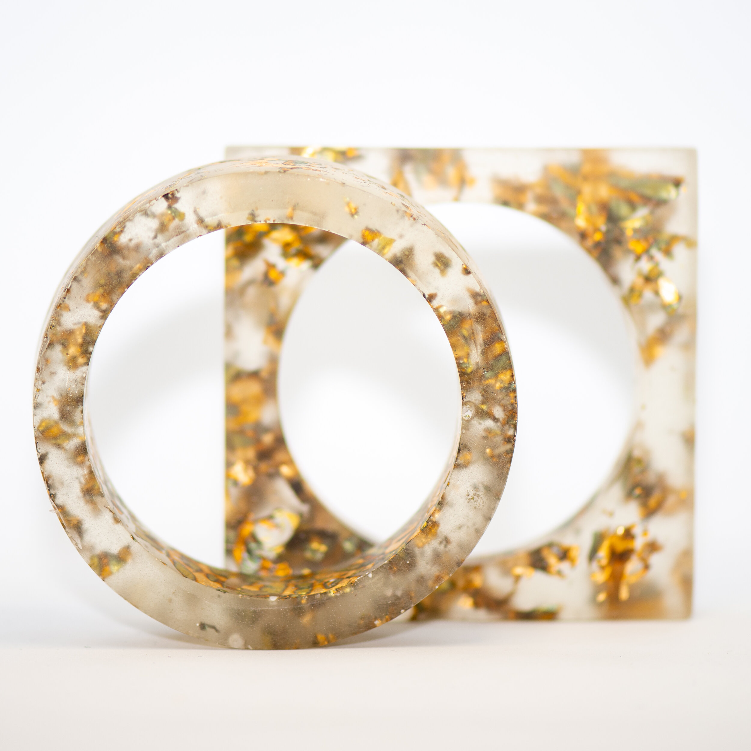 Gold Leaf | Block Edge Bangle