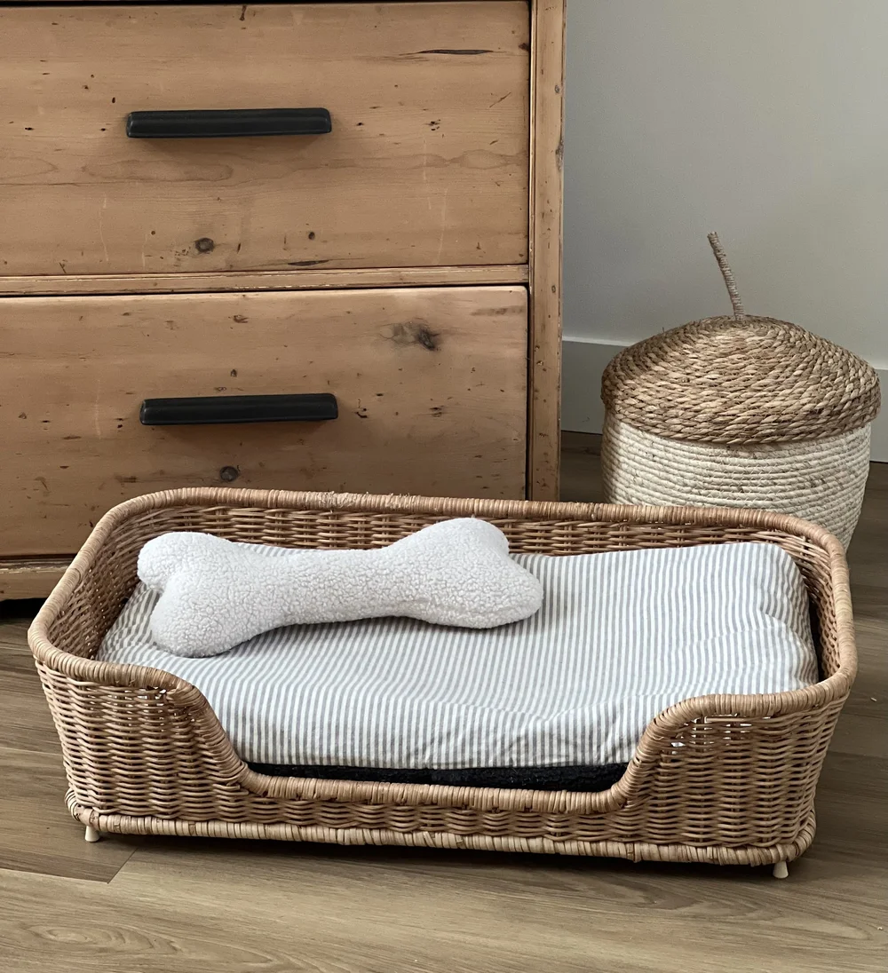Wicker24 Square Wicker Dog Basket Wicker Puppy Basket Bed Online