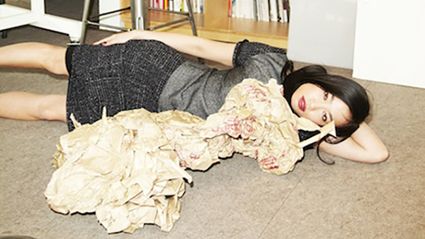 Yi Zhou in Barneys, The Windows with Theory
