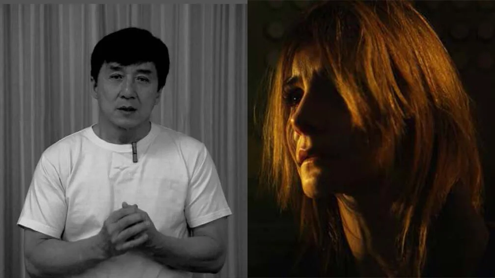 Jackie Chan and Clotilde Courau