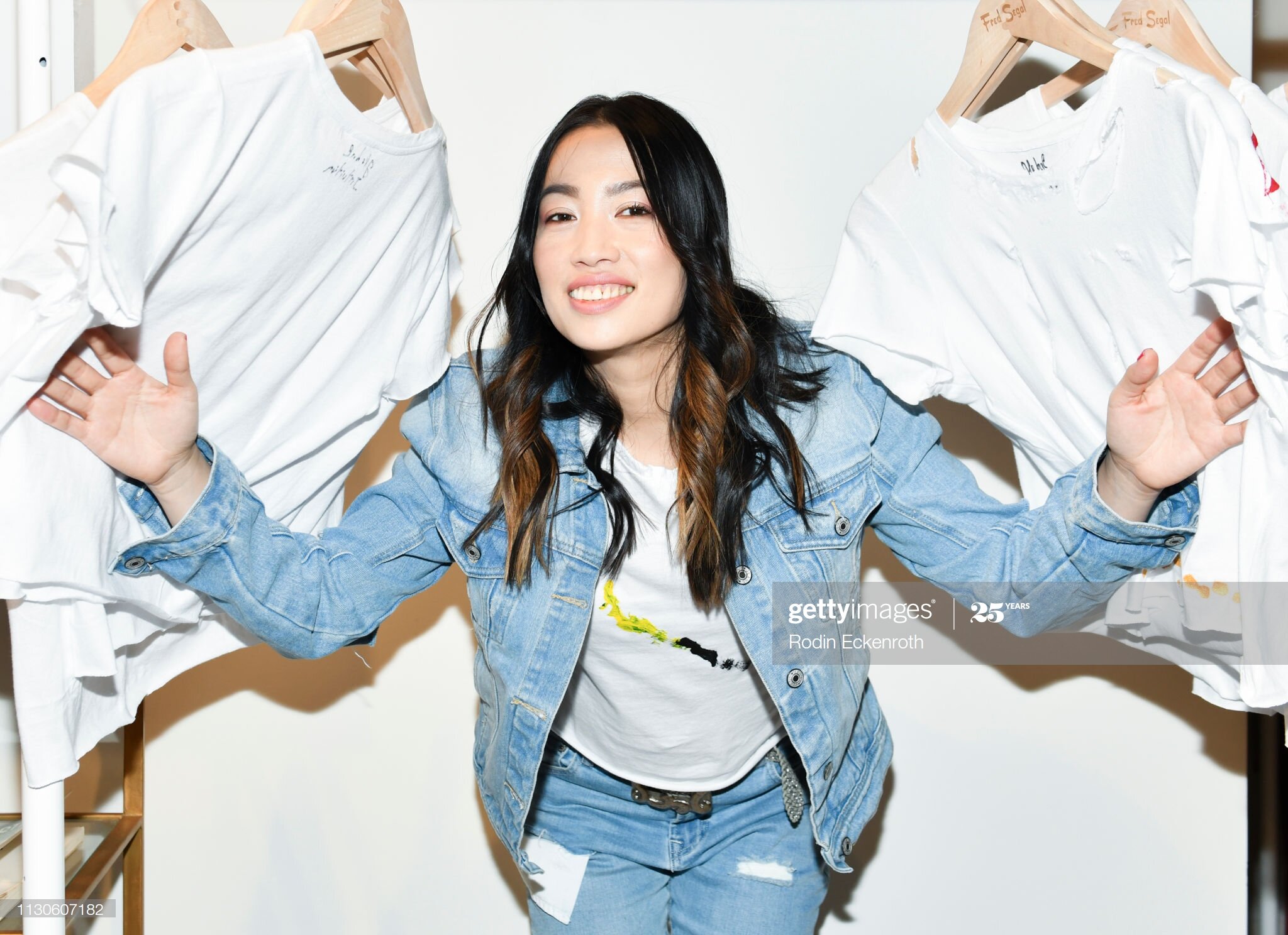Designer Yi Zhou poses for portrait at her Global Intuition new collection launch at Fred Segal on February 18,  2019 in West Hollywood, California.