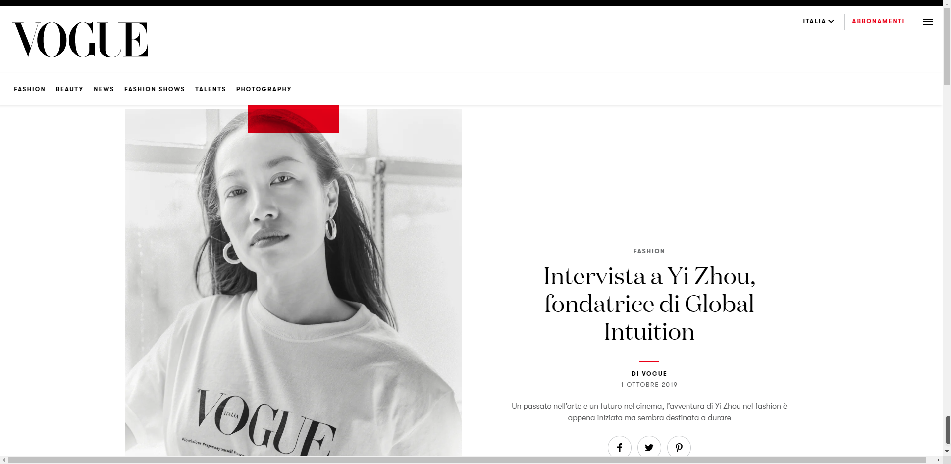 Intervista a Yi Zhou, fondatrice di Global Intuition