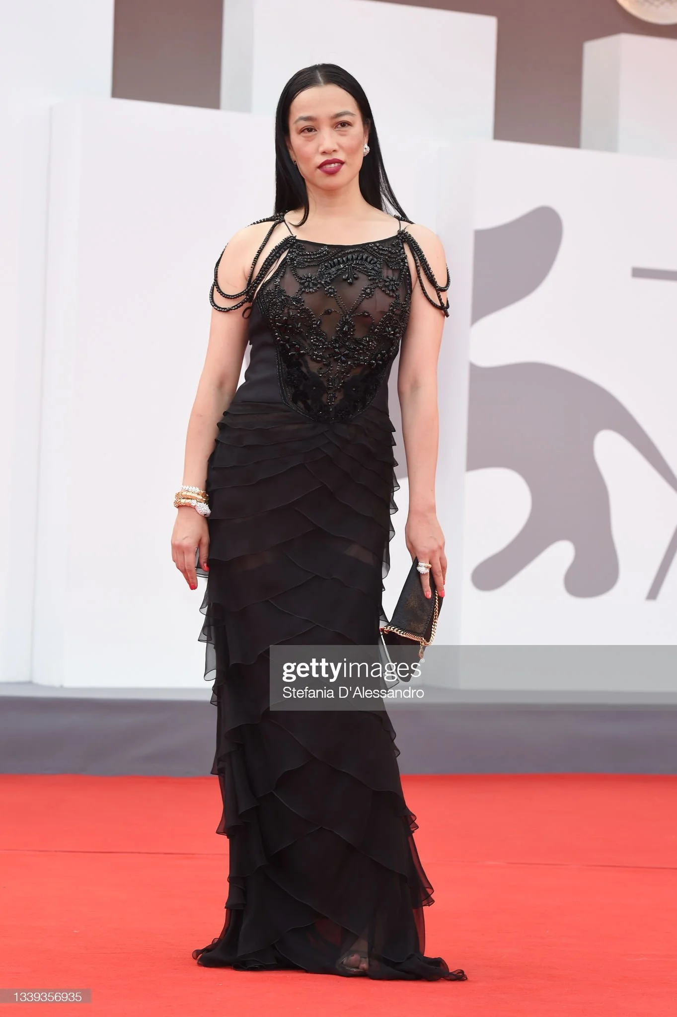 Yi Zhou attends the red carpet of the movie Dune during the 78th Venice International Film Festival on September 03, 2021 in Venice, Italy